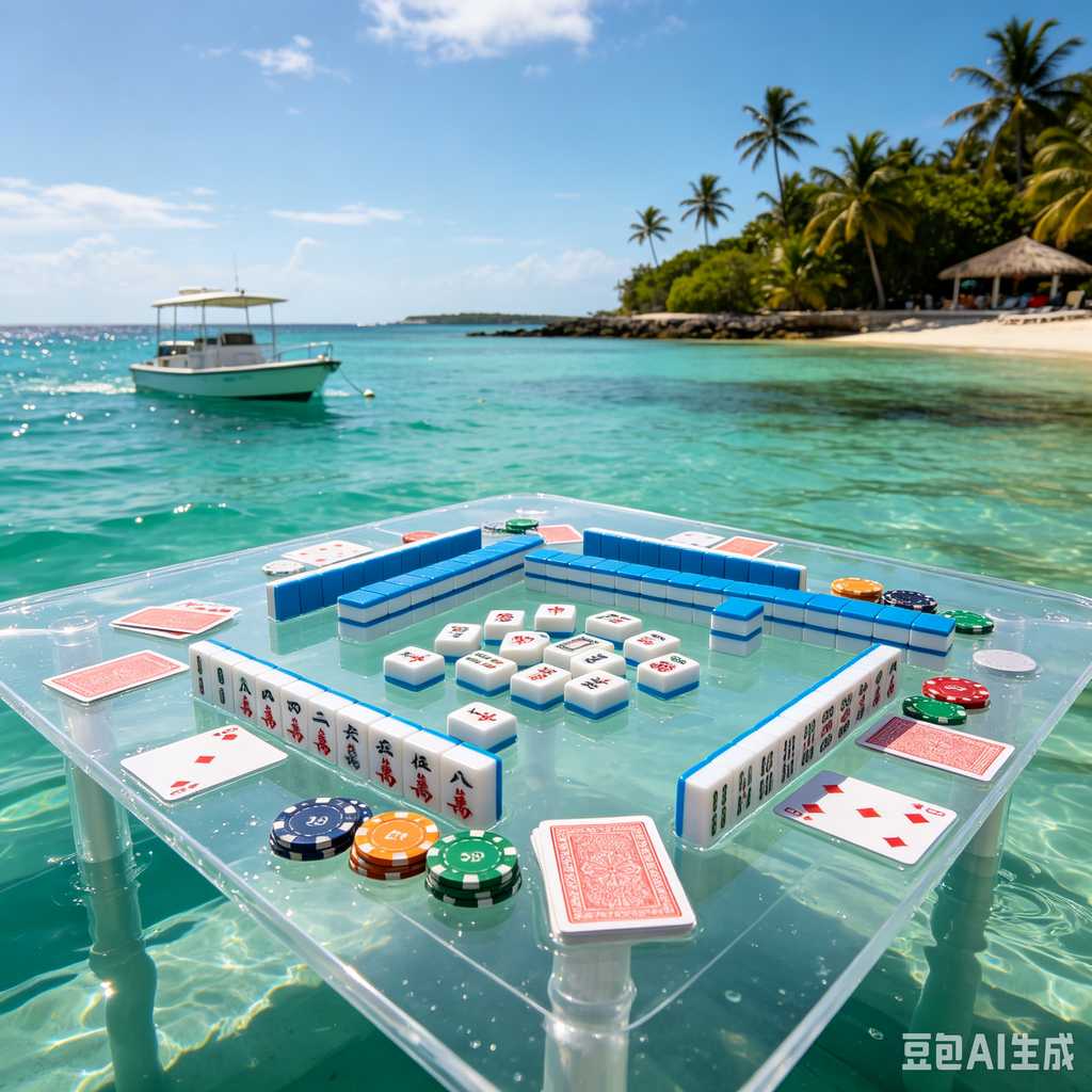 vintage text mahjong set