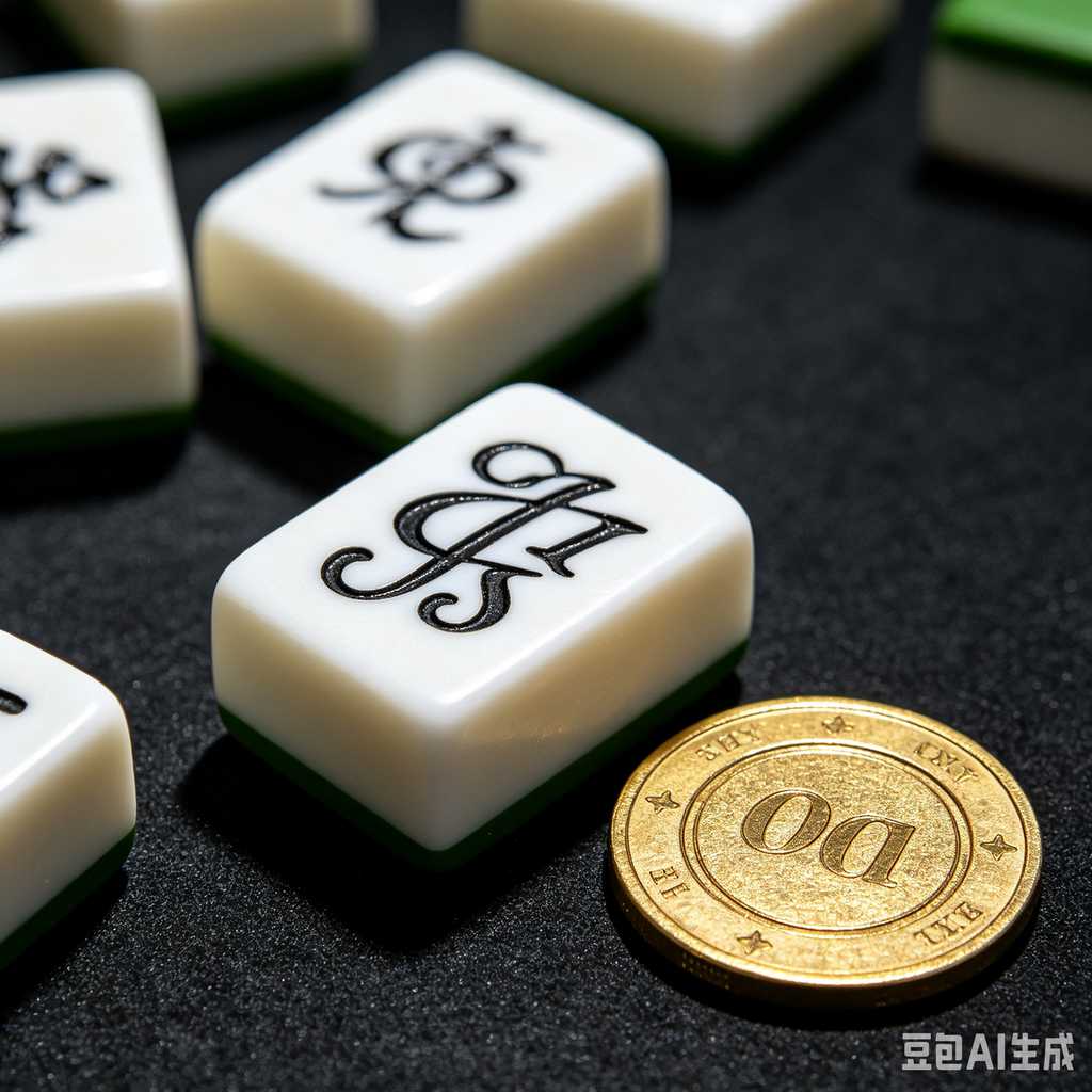 minimal text mahjong set